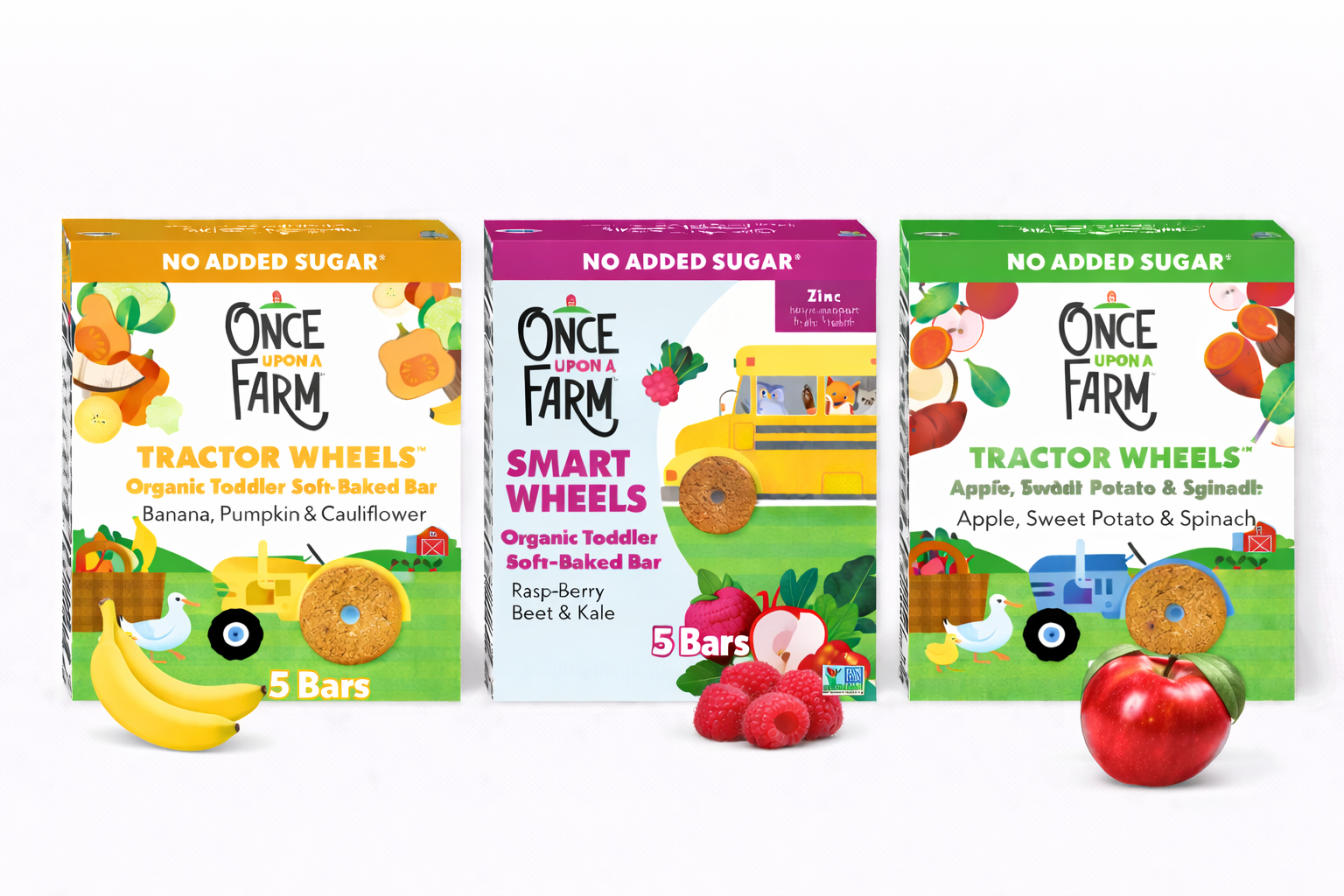 TRIO PACK ONCE UPON A FARM TRACTOR WHEELS