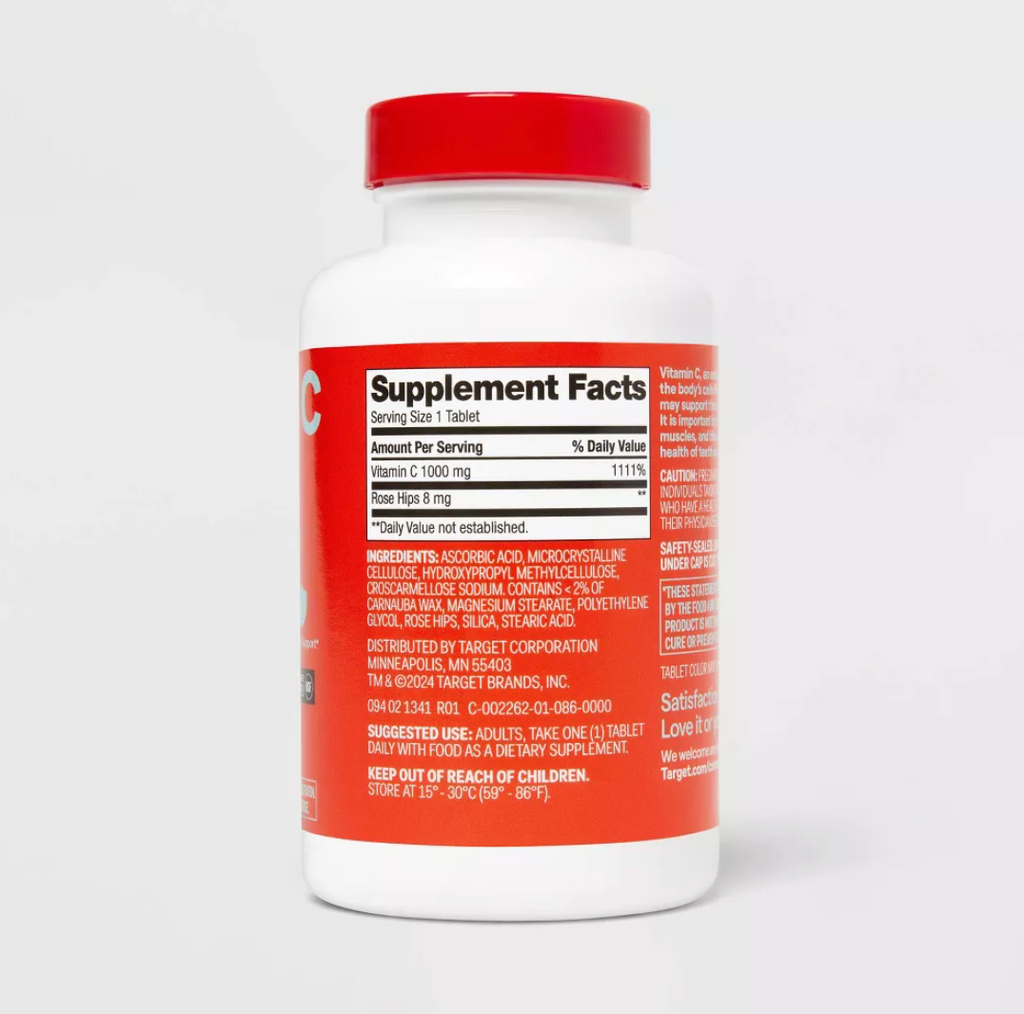 VITAMINA C 1000 MG 100 TABLETAS
