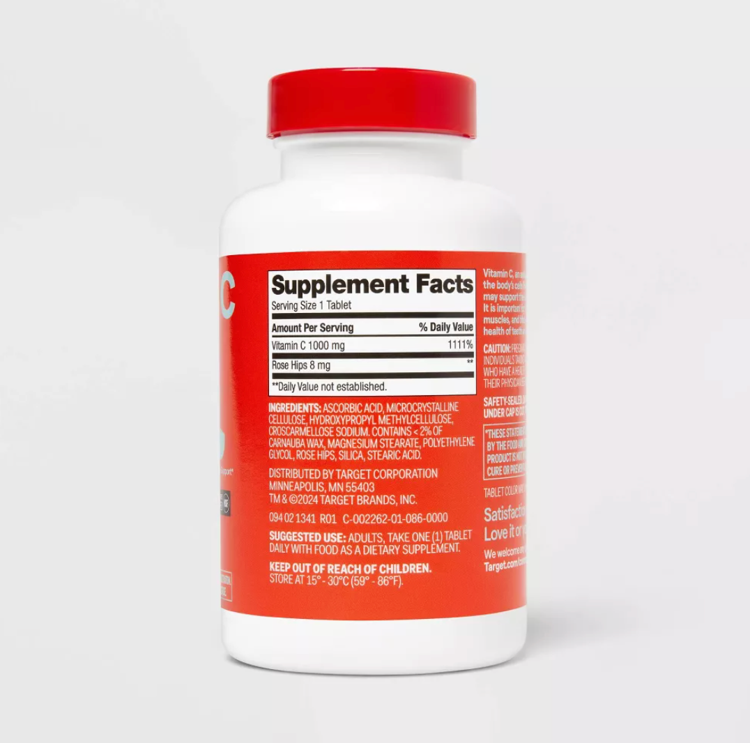 VITAMINA C 1000 MG 100 TABLETAS