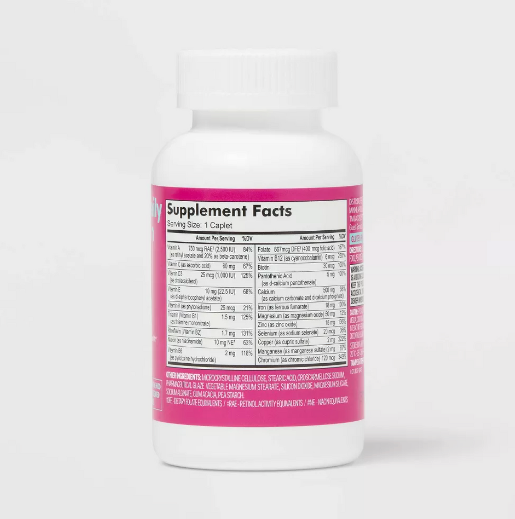 WOMEN'S DAILY MULTIVITAMIN DIETARY SUPPLEMENT 100 TABLETS