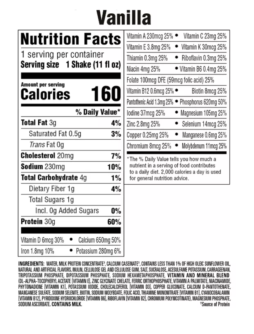 Premier Protein Nutritional Shake Vanilla Non-Caffeinated Whey Protein - 11 fl oz/4pk: Keto Certified, Gluten-Free, Ready to Drink