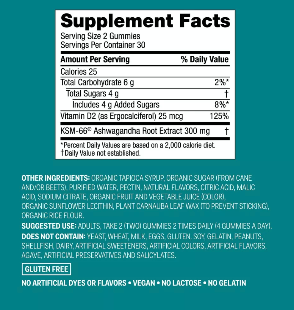 ASHWAGANDHA DIETARY 60 GUMMIES