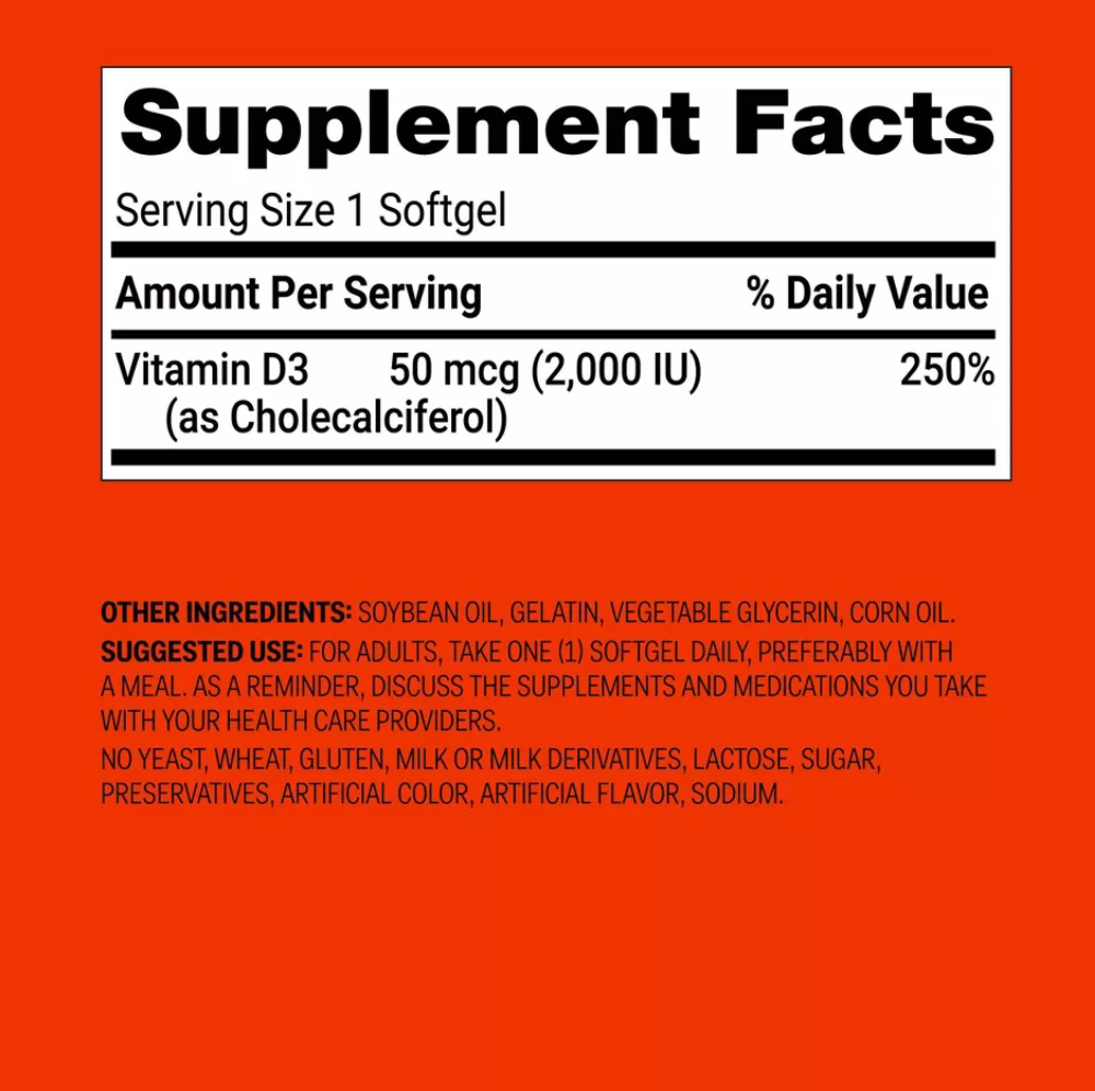 VITAMIN D3 2000IU (50MCG) 100 TABLETA