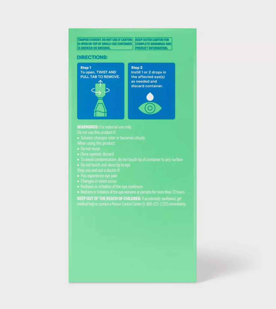 LUBRICATING PRESERVATIVE EYE DROPS 70 CONTENEDORES DE UN USO