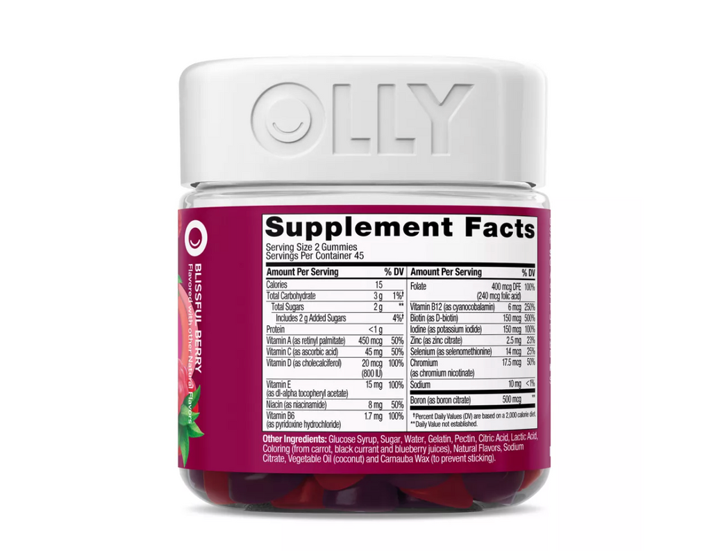 OLLY WOMEN'S MULTIVITAMIN GUMMIES 90 GUMMIES