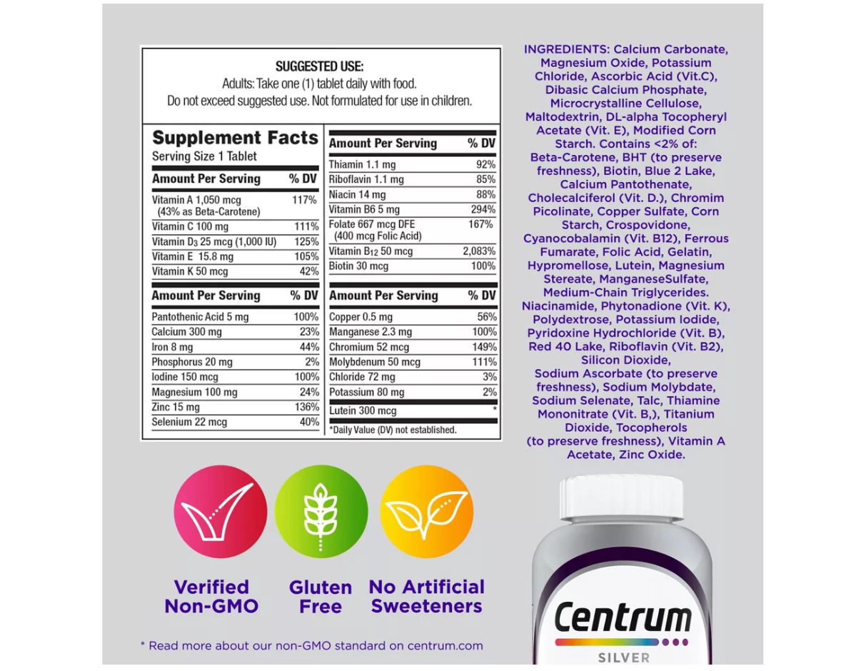 CENTRUM SILVER WOMEN 50+.   100 TABLETAS