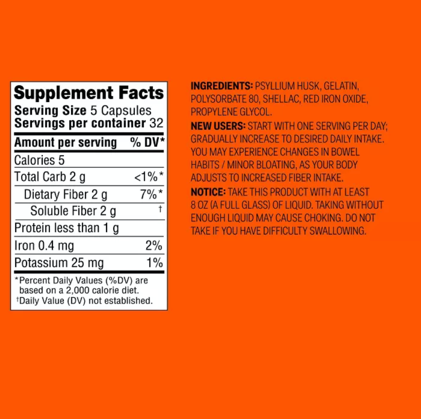 PSYLLIUM FIBER SUPPLEMENT CAPSULES - UP&UP™