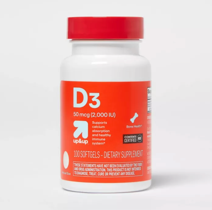 VITAMIN D3 2000 IU (50 MCG) BONE HEALTH AND IMMUNE SUPPORT SOFTGELS  UP&UP™