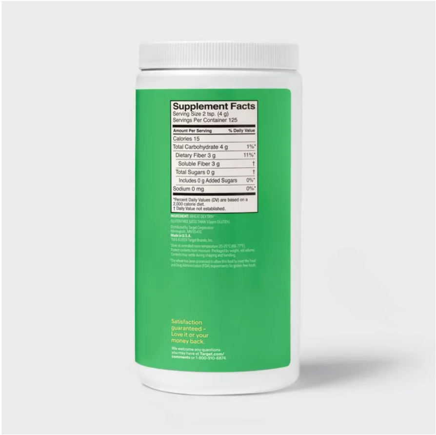 CLEAR DISSOLVING FIBER SUPPLEMENT POWDER - 17.6OZ - UP&UP™