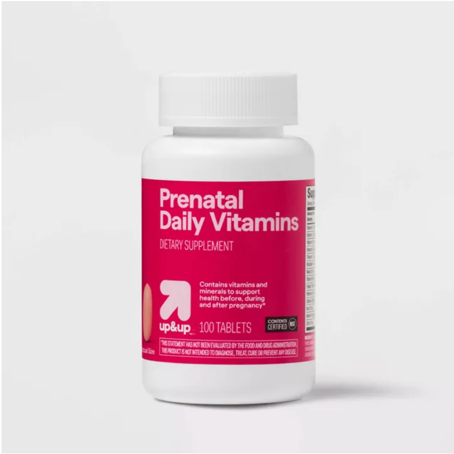 PRENATAL VITAMIN DIETARY SUPPLEMENT TABLETS- UP&UP™: GLUTEN-FREE, LACTOSE-FREE, NO ARTIFICIAL COLORS