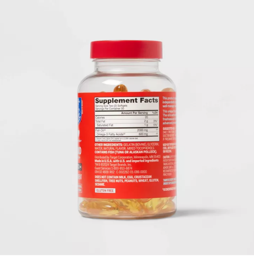 MSC FISH OIL SOFTGELS - 1000MG  UP&UP™