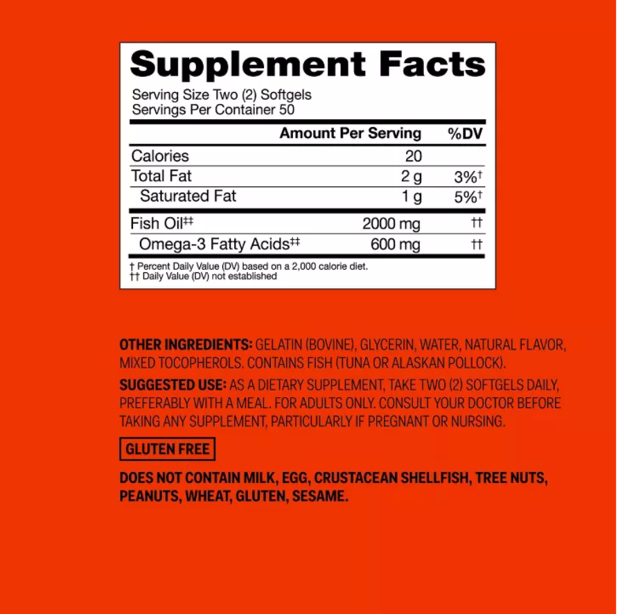 MSC FISH OIL SOFTGELS - 1000MG  UP&UP™