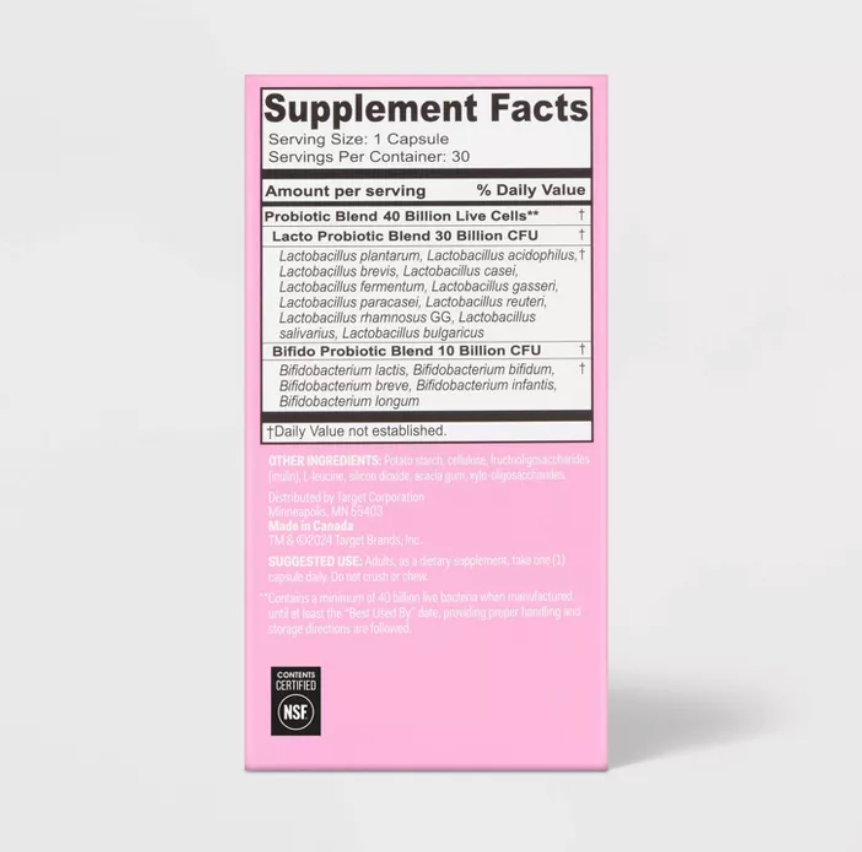 WOMEN'S OPTIMAL HEALTH PROBIOTIC FOR VAGINAL, IMMUNE AND DIGESTIVE SUPPORT CAPSULES  UP&UP™