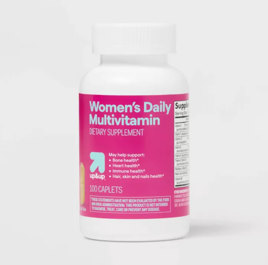 WOMEN'S DAILY MULTIVITAMIN DIETARY SUPPLEMENT TABLETS UP&UP™: NSF CERTIFIED, SOY-FREE, SODIUM FREE