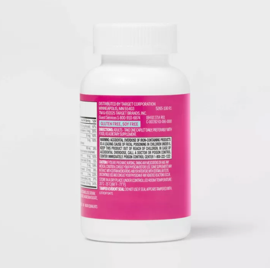 WOMEN'S DAILY MULTIVITAMIN DIETARY SUPPLEMENT TABLETS UP&UP™: NSF CERTIFIED, SOY-FREE, SODIUM FREE