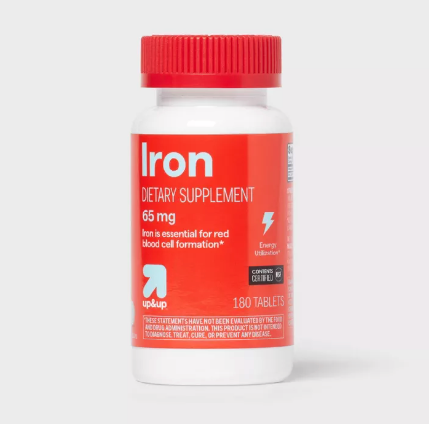 IRON DIETARY SUPPLEMENT TABLETS UP&UP™: GLUTEN-FREE, DAIRY-FREE, NO ARTIFICIAL FLAVORS