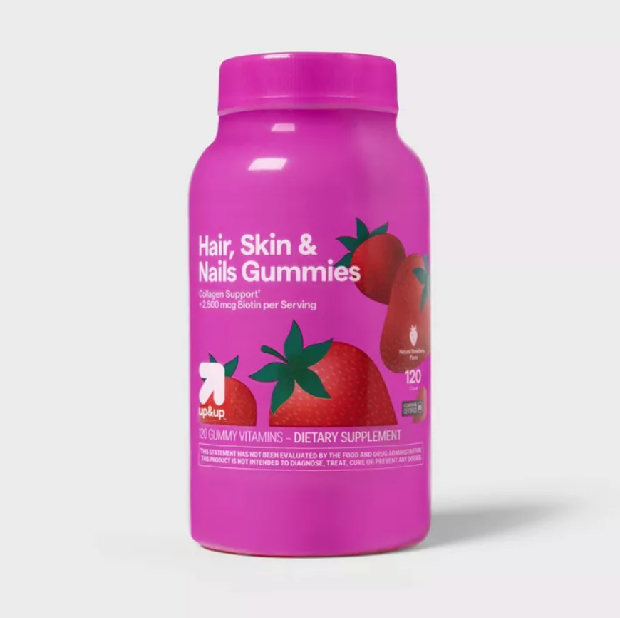 HAIR, SKIN, & NAIL SUPPLEMENT GUMMIES - STRAWBERRY  UP&UP™