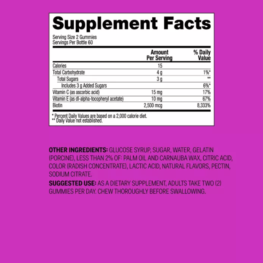 HAIR, SKIN, & NAIL SUPPLEMENT GUMMIES - STRAWBERRY  UP&UP™