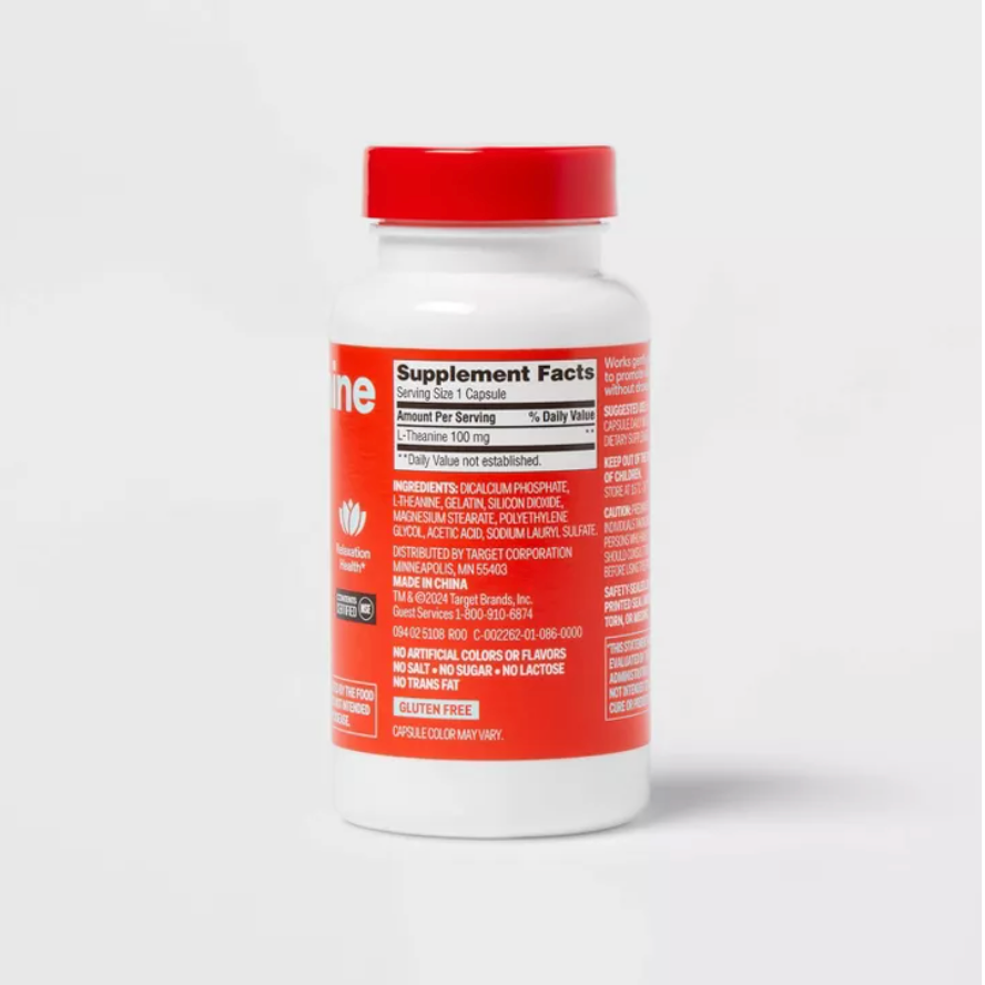 L-THEANINE 100MG CAPSULES  UP&UP™: VITAMINS, MULTIVITAMINS