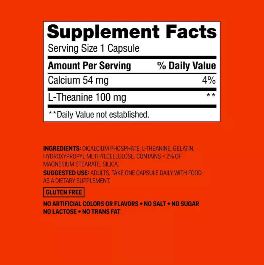 L-THEANINE 100MG CAPSULES  UP&UP™: VITAMINS, MULTIVITAMINS