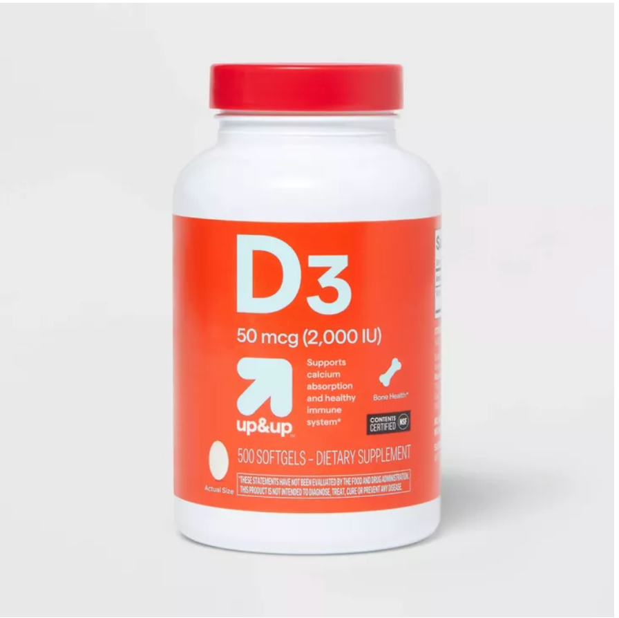 VITAMIN D3 2000 IU (50 MCG) BONE HEALTH AND IMMUNE SUPPORT SOFTGELS - UP&UP™