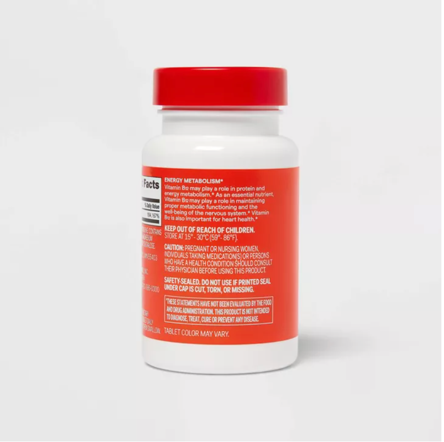 VITAMIN B12 QUICK DISSOLVE TABLETS - CHERRY FLAVOR  UP&UP™: 2500 MCG, SODIUM FREE, GLUTEN-FREE
