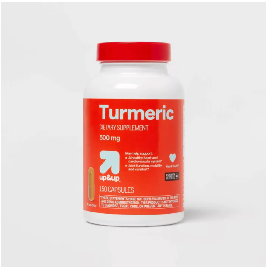 TURMERIC 500MG SUPPLEMENT CAPSULES  UP&UP™: HERBAL DIETARY SUPPLEMENT