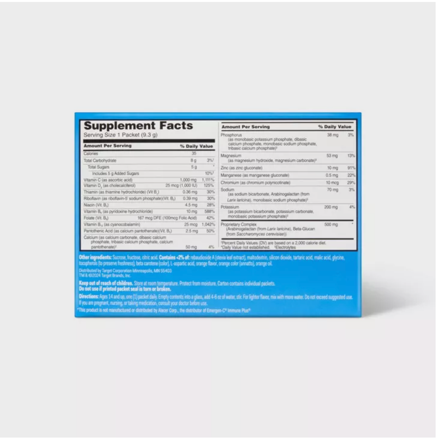 VITAMIN C + D IMMUNE SUPPORT POWDER - ORANGE  UP&UP™