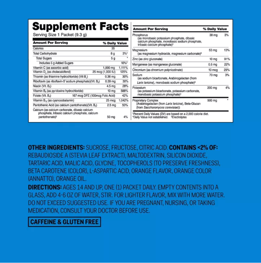 VITAMIN C + D IMMUNE SUPPORT POWDER - ORANGE  UP&UP™