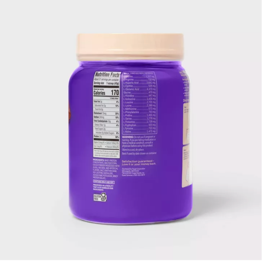 WHEY PROTEIN POWDER - CHOCOLATE - 32OZ - UP&UP™