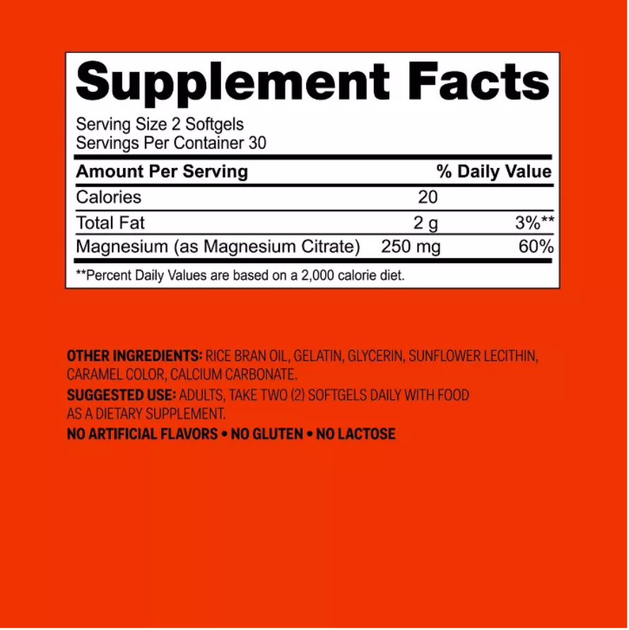 MAGNESIUM CITRATE DIETARY SUPPLEMENTS - 250MG SOFTGELS UP&UP™ 60 CAPSULA DE GEL