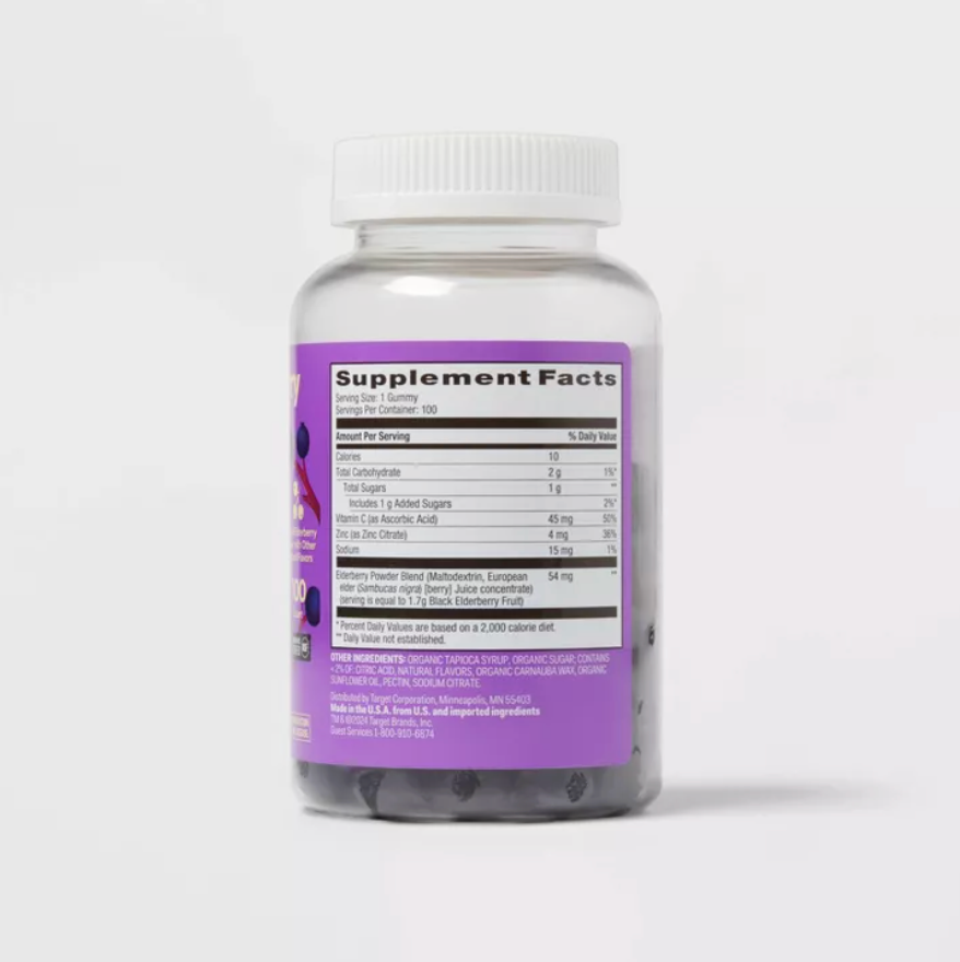 ADULT ELDERBERRY GUMMIES UP&UP™: VITAMINS, MULTIVITAMINS