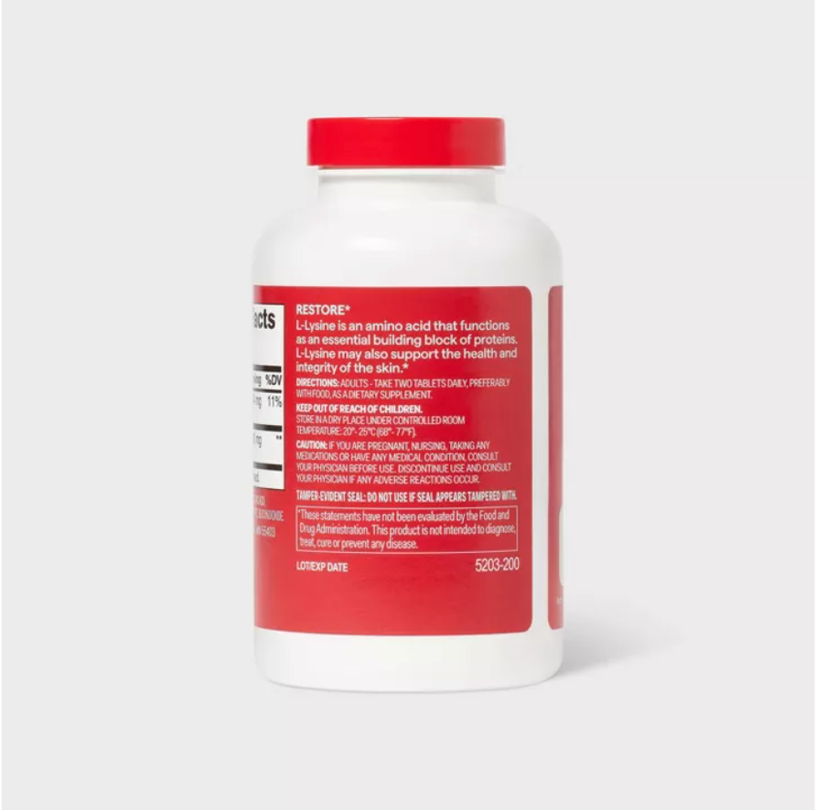 L-LYSINE DIETARY SUPPLEMENT TABLETS UP&UP™