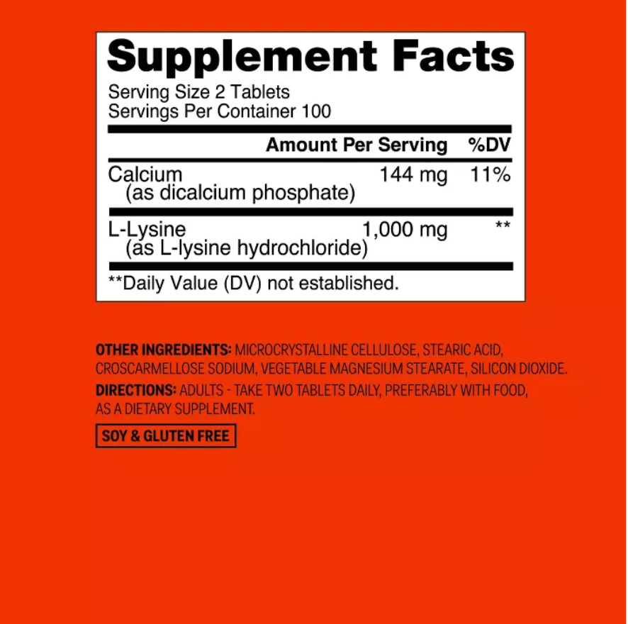 L-LYSINE DIETARY SUPPLEMENT TABLETS UP&UP™
