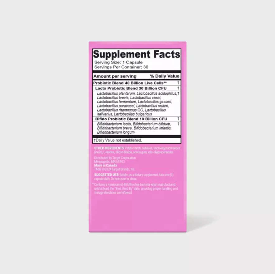 "WOMEN'S OPTIMAL HEALTH PROBIOTIC FOR VAGINAL IMMUNE AND DIGESTIVE SUPPORT CAPSULES UP&UP™ "