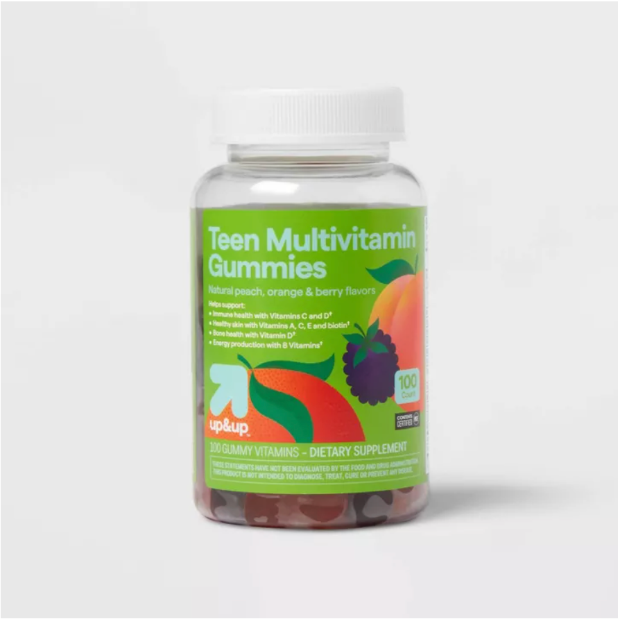 TEEN MULTIVITAMIN GUMMIES UP&UP™: NSF CERTIFIED, NATURALLY FLAVORED, NO SYNTHETIC COLORS