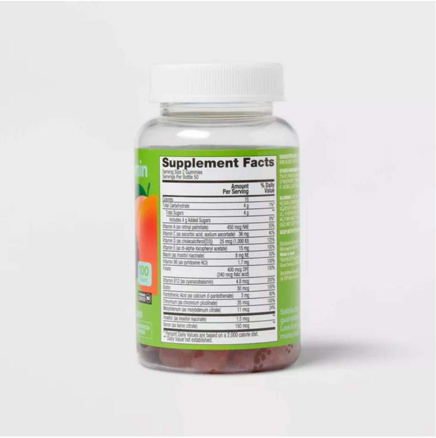 TEEN MULTIVITAMIN GUMMIES UP&UP™: NSF CERTIFIED, NATURALLY FLAVORED, NO SYNTHETIC COLORS
