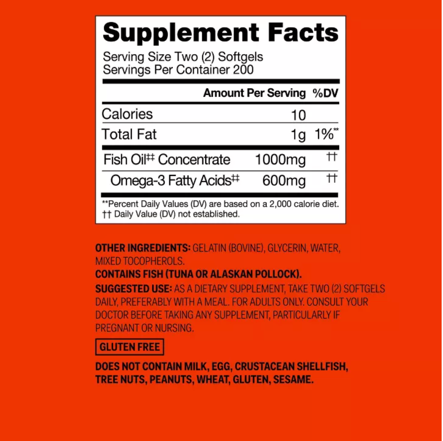MSC FISH OIL SOFTGELS - 1000MG  UP&UP™