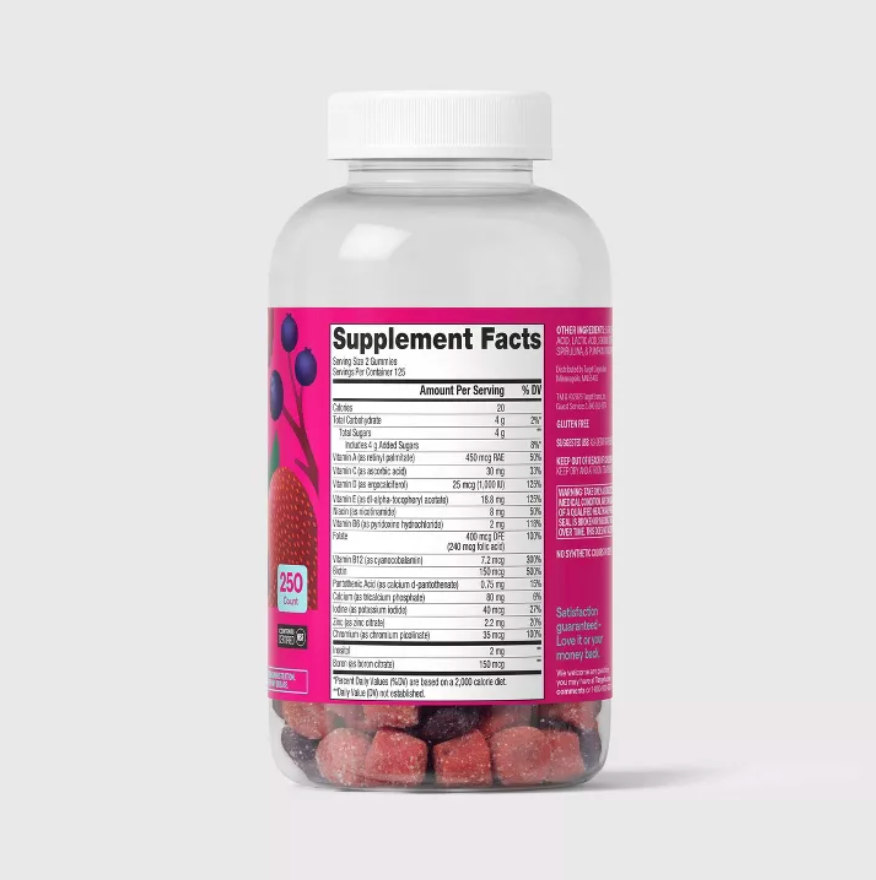WOMEN'S MULTIVITAMIN VEGAN GUMMIES - MIXED BERRY UP&UP™