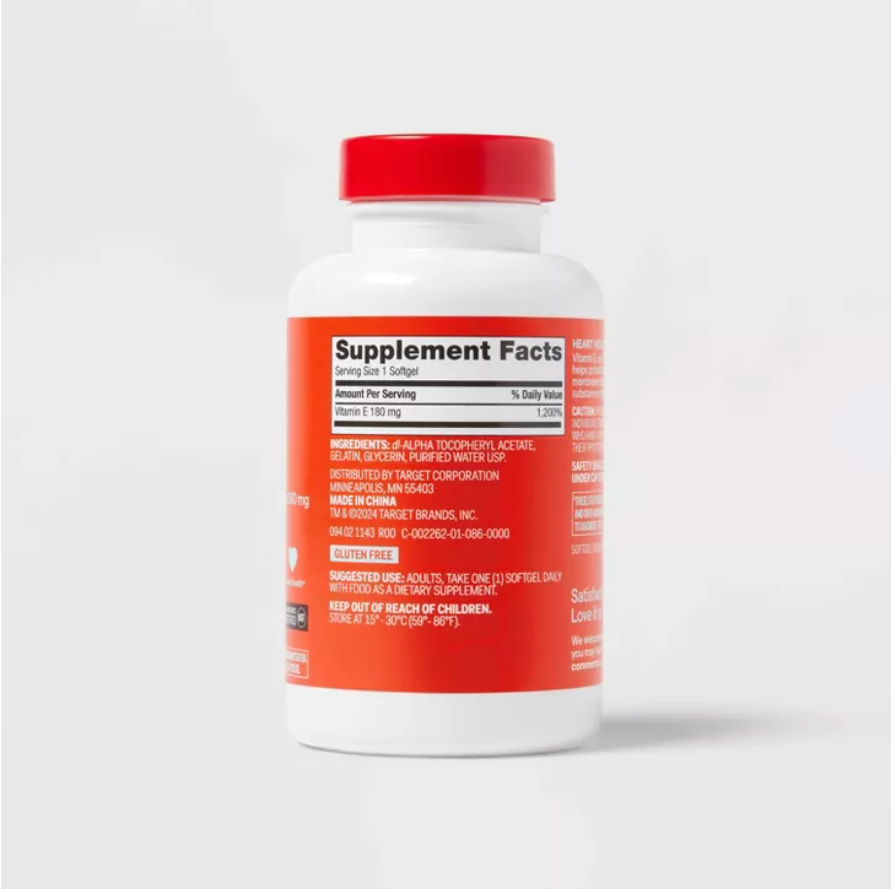 VITAMIN E 180MG SUPPLEMENT SOFTGELS  UP&UP™