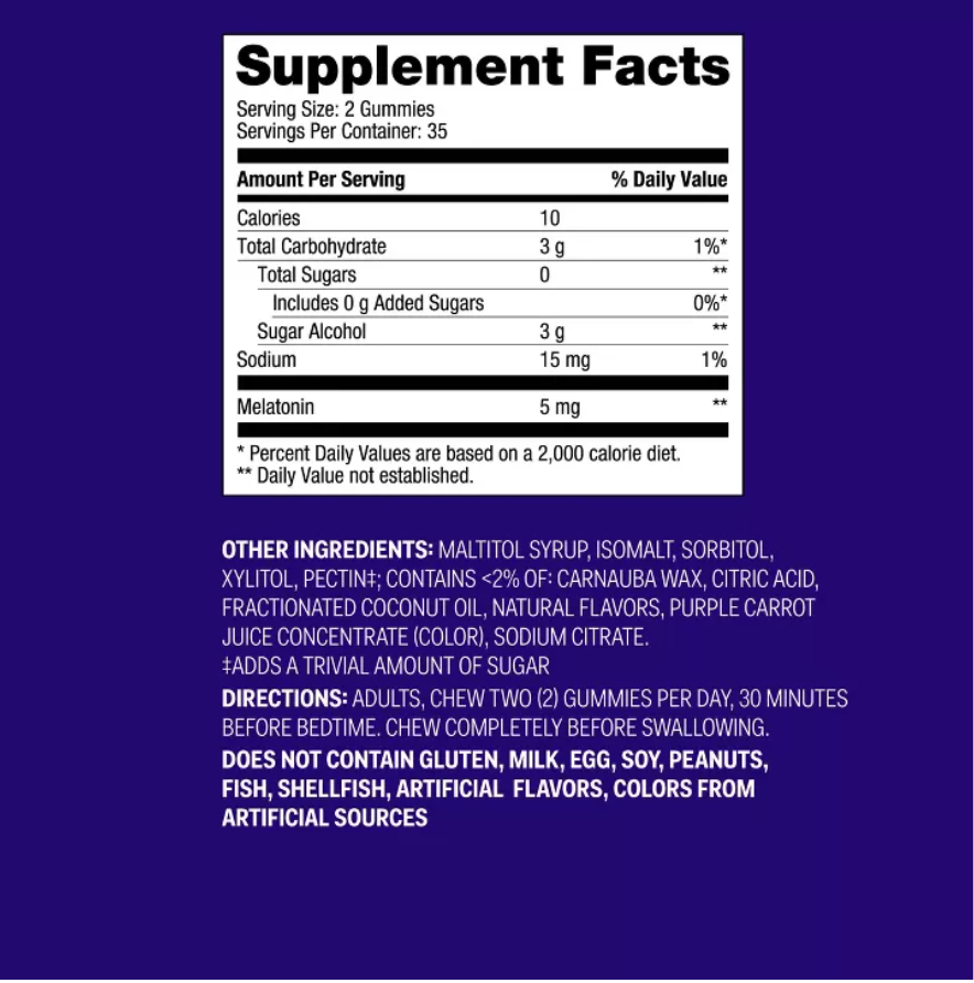 SUGAR FREE MELATONIN GUMMIES UP&UP™