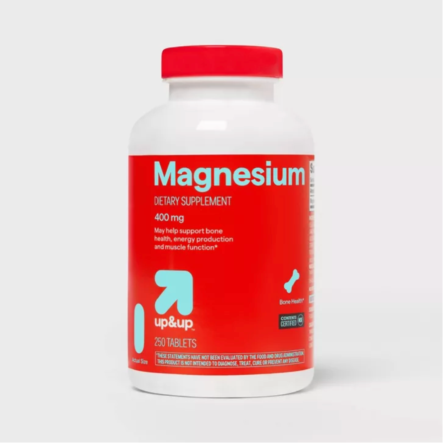 MAGNESIUM DIETARY SUPPLEMENT CAPLETS UP&UP™: 400MG, GLUTEN-FREE
