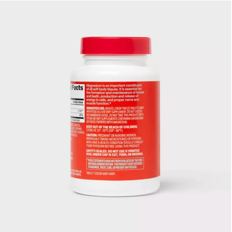 CHEWABLE MAGNESIUM DIETARY SUPPLEMENT TABLETS - CHERRY UP&UP™: 400MG PER SERVING