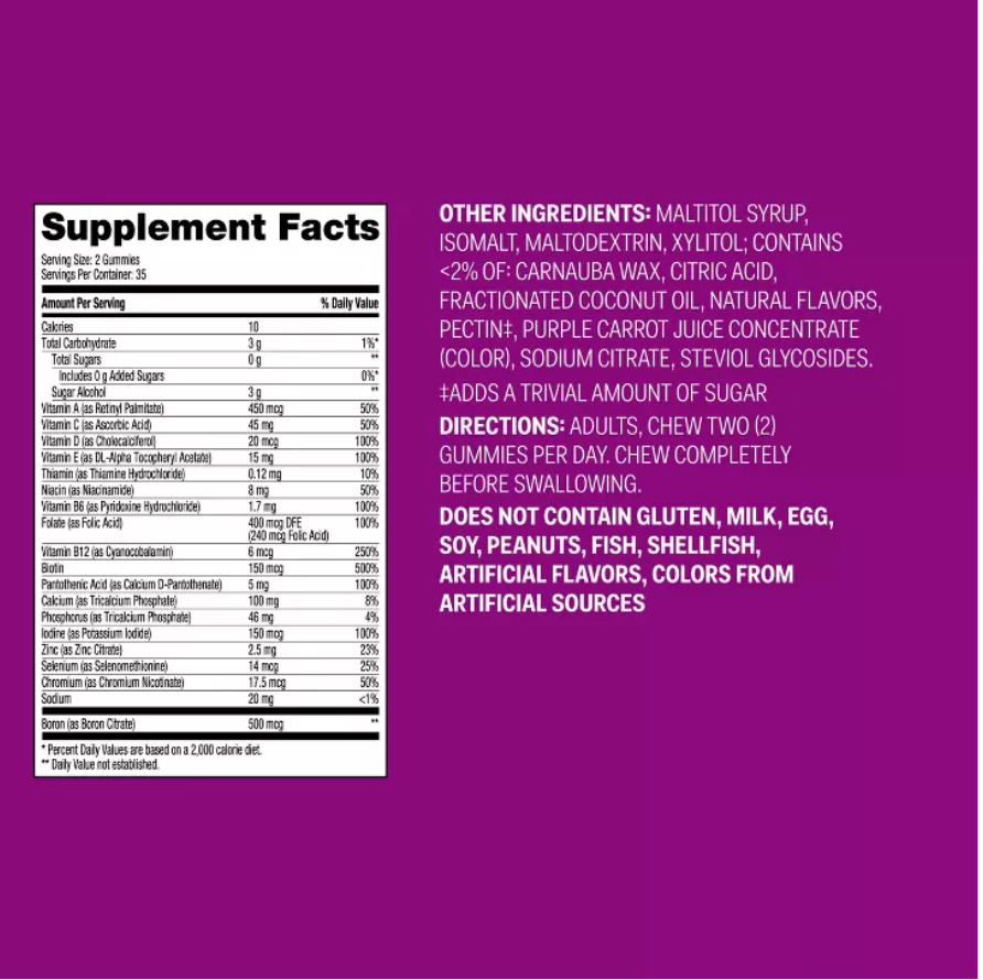 SUGAR FREE WOMEN'S MULTIVITAMIN GUMMIES UP&UP™