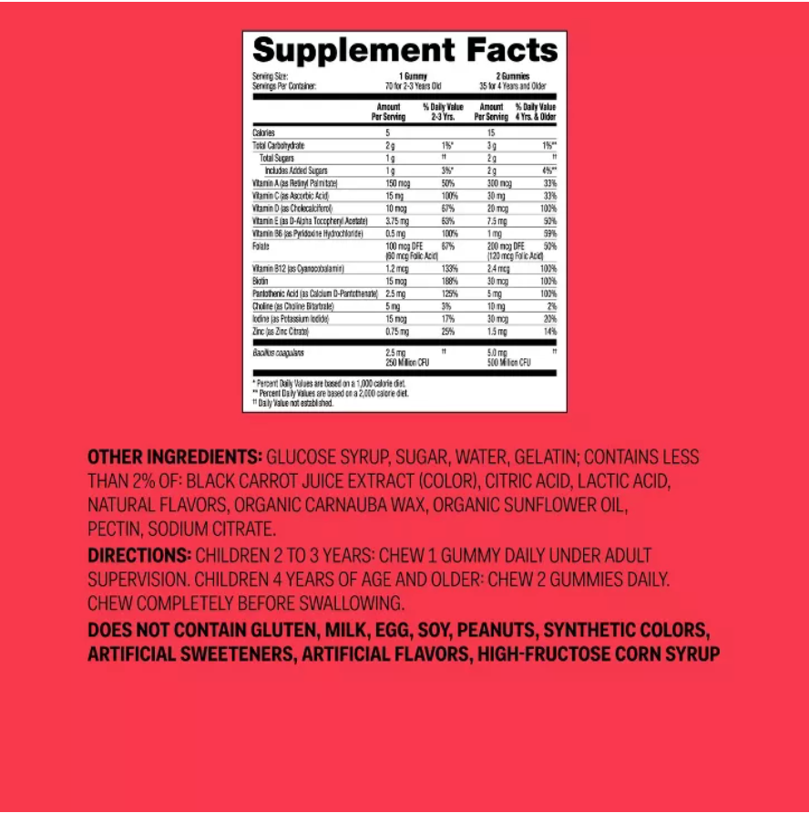 KIDS' MULTIVITAMIN + PROBIOTIC GUMMIES UP&UP™