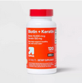 BIOTIN WITH KERATIN DIETARY SUPPLEMENT TABLETS UP&UP™