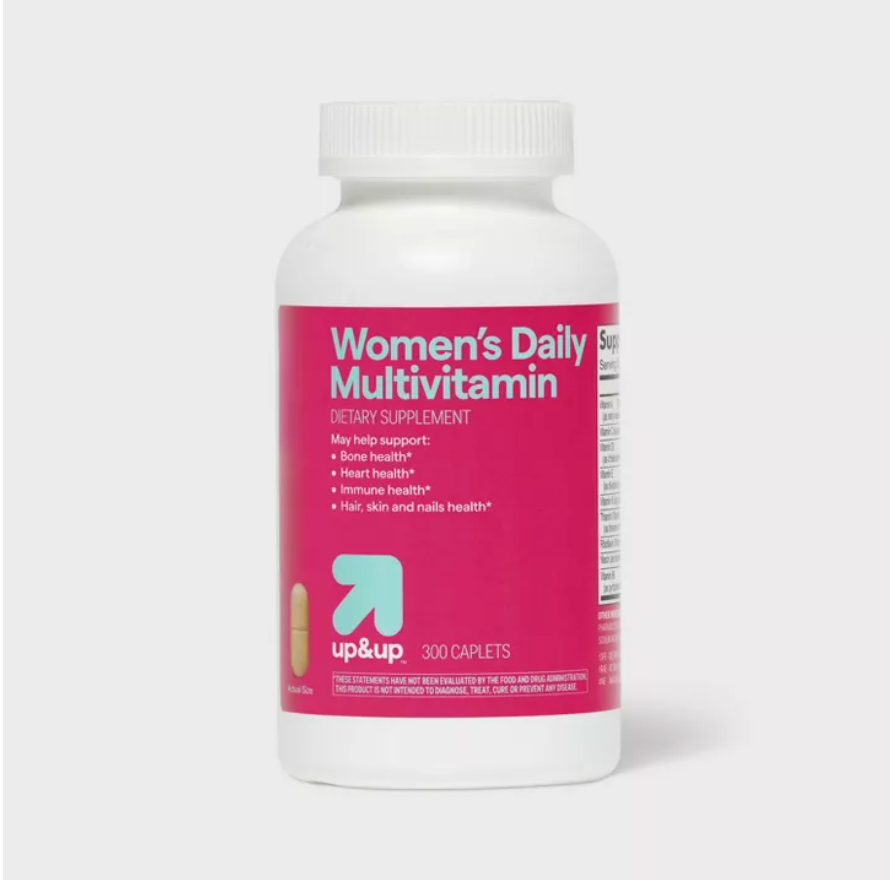 WOMEN'S DAILY MULTIVITAMIN DIETARY SUPPLEMENT TABLETS  UP&UP™: NSF CERTIFIED, SODIUM FREE, SOY-FREE