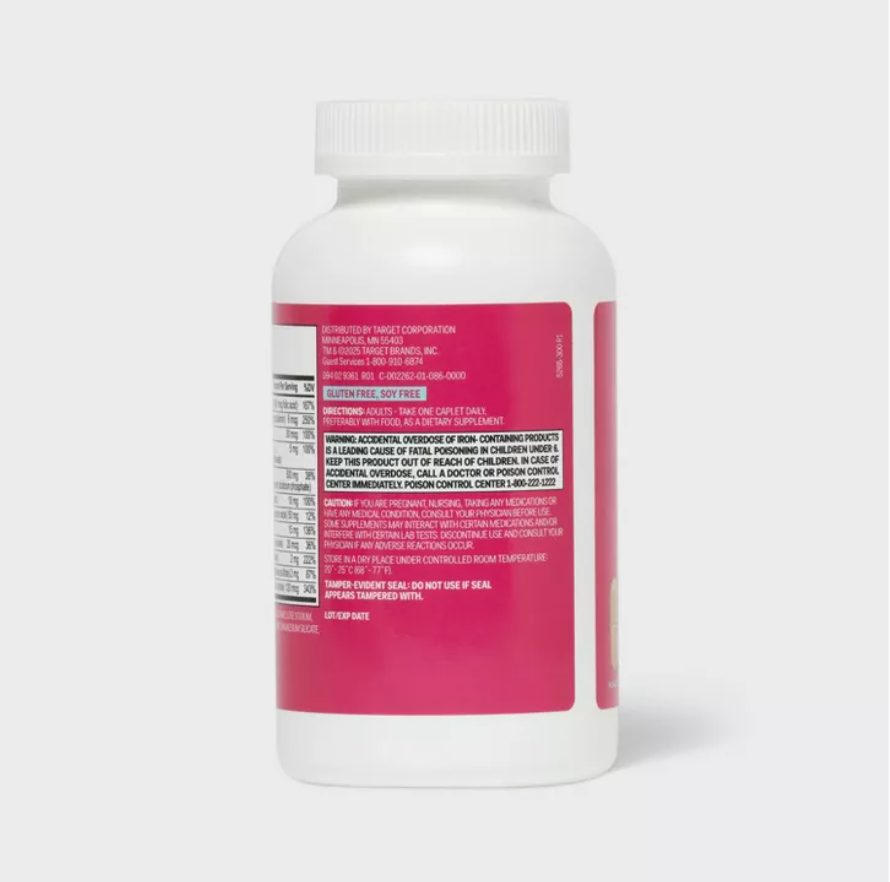 WOMEN'S DAILY MULTIVITAMIN DIETARY SUPPLEMENT TABLETS  UP&UP™: NSF CERTIFIED, SODIUM FREE, SOY-FREE