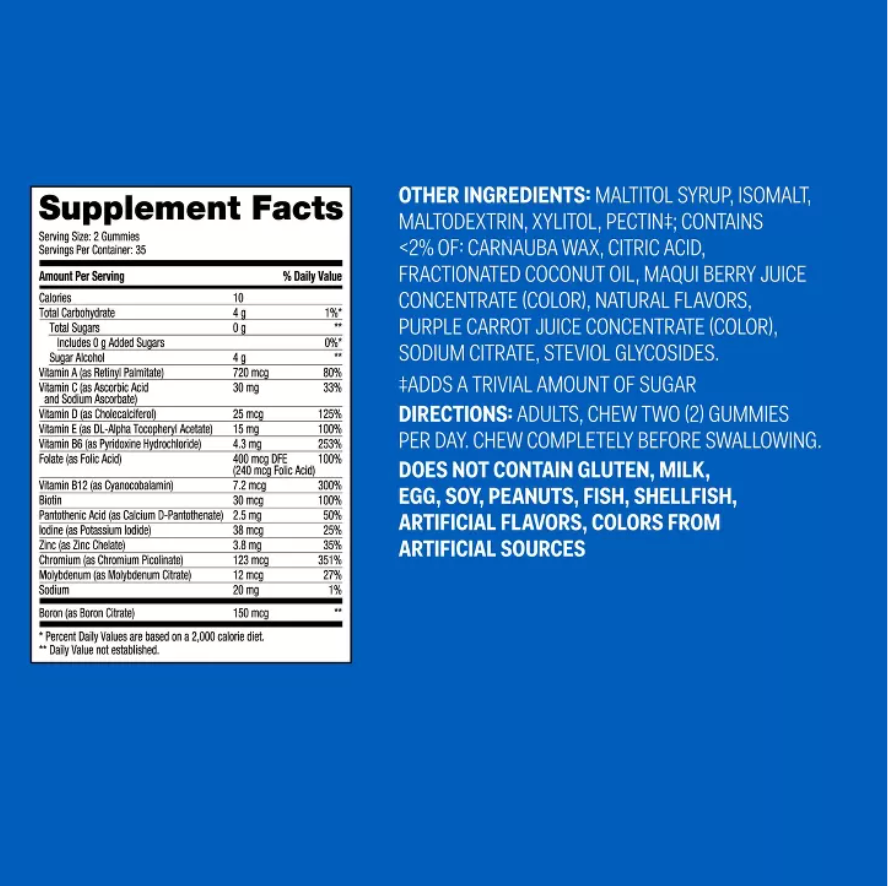 SUGAR FREE MEN'S MULTIVITAMIN GUMMIES UP&UP™