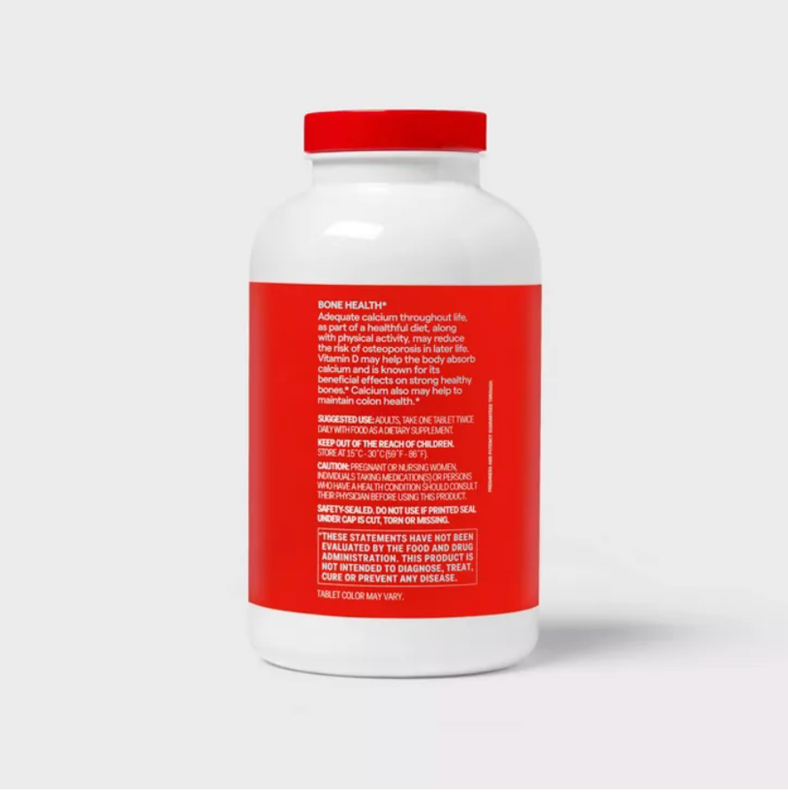 CALCIUM + VITAMIN D3 TABLETS - 500CT - UP&UP
